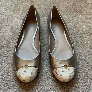 Tory Burch Snake Toe Flats